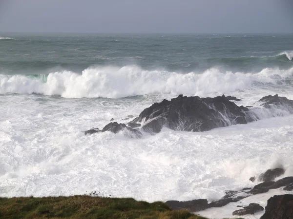Tempête sur la côte galicienne — Photo