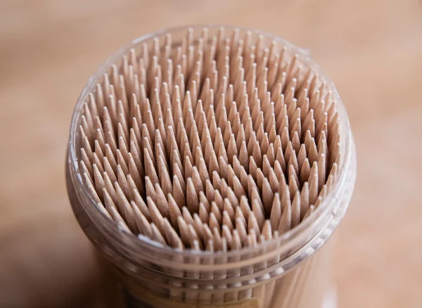 Toothpicks in a container — Stock Photo, Image