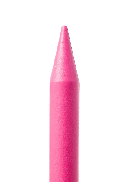 Růžový vosková pastelka detail — Stock fotografie