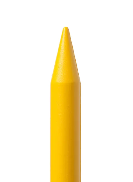 Yellow wax crayon detail — Stock Photo, Image