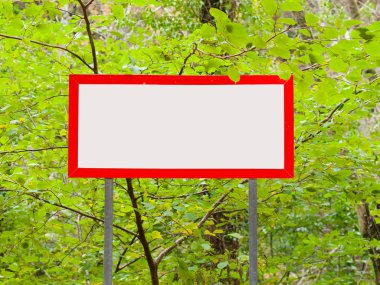 tehlike işareti ile a boş yer