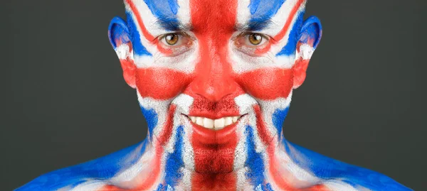 Man face United Kingdom — Stock Photo, Image