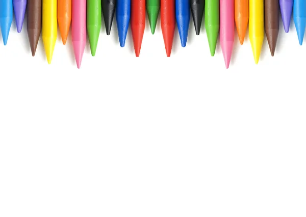 A stack of colorful crayons — Stock Photo, Image