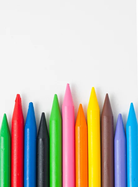 A stack of colorful crayons — Stock Photo, Image