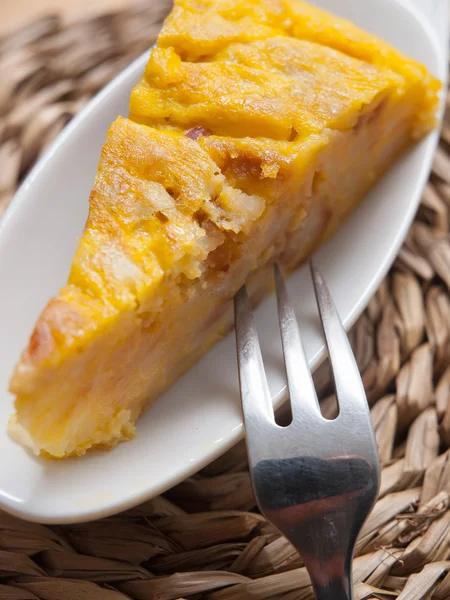 İspanyol omleti bölümü — Stok fotoğraf