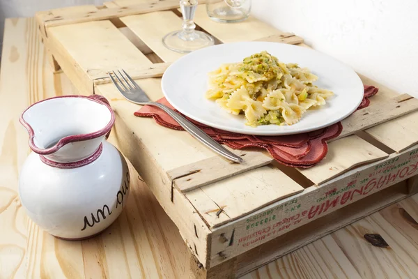 Pasta with zucchini — Stock Photo, Image