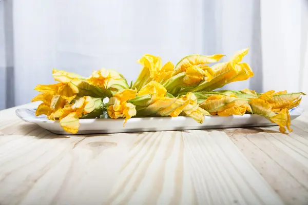 Courgette bloemen — Stockfoto