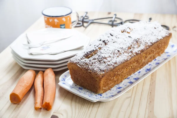 Gâteau aux carottes et amandes — Photo