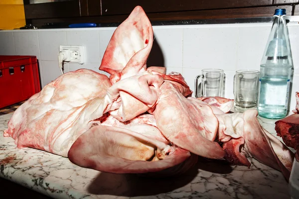 Laboratory of pork meat — Stock Photo, Image