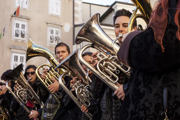 Το carnevale ευρώ στην Τεργέστη και muggia, Ιταλία Φωτογραφία Αρχείου