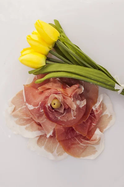 Italiaanse rauwe ham — Stockfoto