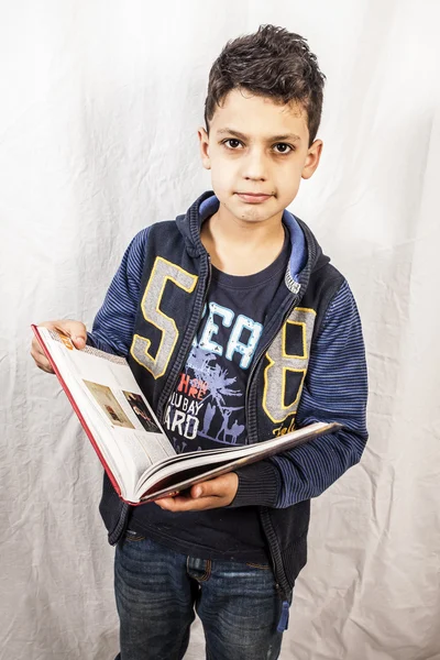 Young dark haired boy — Stock Photo, Image