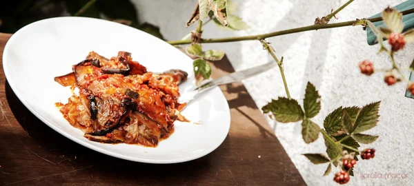 Aubergine parmesan — Stockfoto