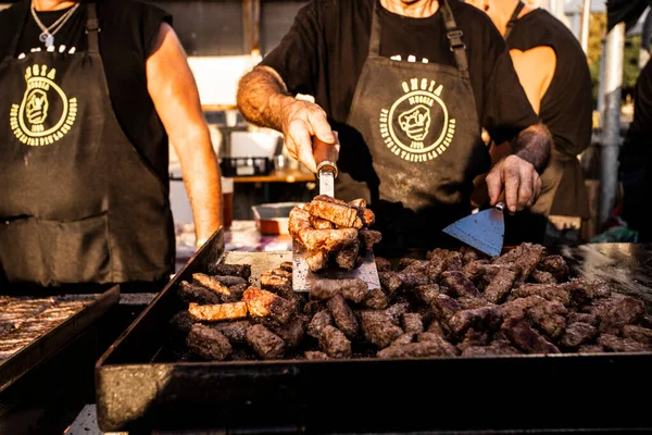 Barbecue Occasion Summer Carnival Muggia Trieste Italy — Stockfoto