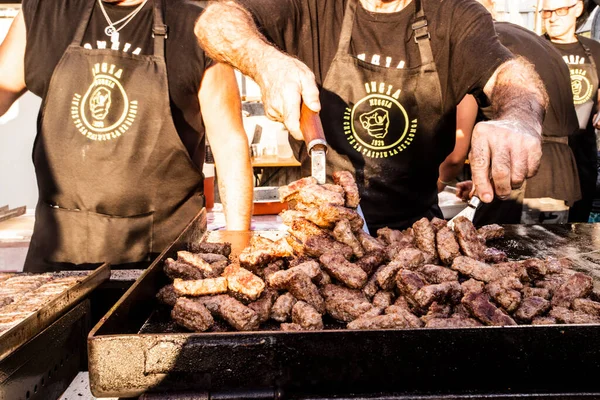Barbecue Occasion Summer Carnival Muggia Trieste Italy — Stockfoto