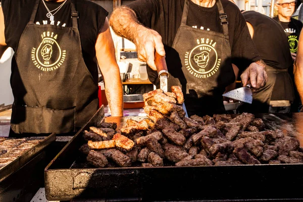 Barbecue Occasion Summer Carnival Muggia Trieste Italy — Fotografia de Stock