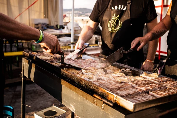 Barbecue Occasion Summer Carnival Muggia Trieste Italy — Zdjęcie stockowe