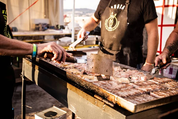 Barbecue Occasion Summer Carnival Muggia Trieste Italy — Stock Photo, Image