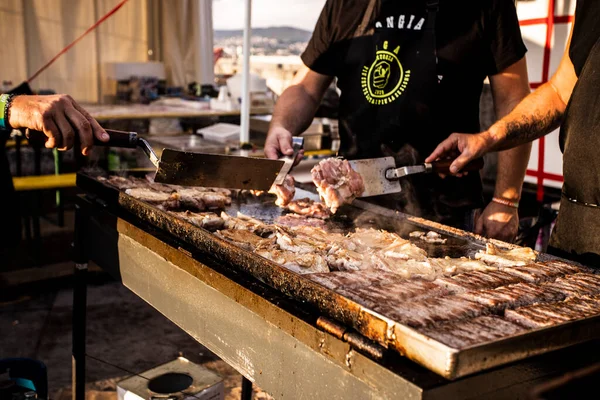 Barbecue Occasion Summer Carnival Muggia Trieste Italy — Stockfoto