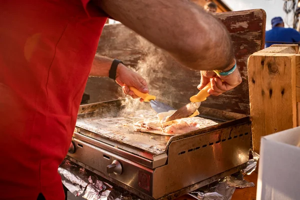 Piadina Ham Grill Muggia Trieste Italy — Stock Photo, Image