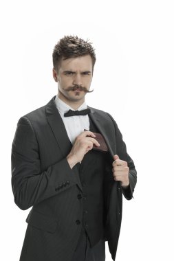 adam bıyık ve para