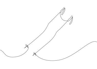 Bir sıra sanat eseri yokuş aşağı kayak direkleri. Spor, kış, spor, aktivite, kayak, kayak, dağ, tepe, çubuk, macera, aksesuar, turizm, kar oyunu el çizimi vektörü