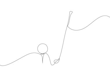 Golf seti, golf sopası ve top bir çizgi sanatı. Spor, lüks, metal, top sporu, aktivite, kama, demir. melezler, çayırlar, oyun, eğitim, rekabetçi, boş zamanlarında profesyonel