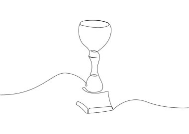 Kadeh bir çizgi sanat. Spor, ödül, ayrım, zafer, kupa, birinci, kadeh, kazanan, şampiyonluk, turnuva zafer yarışması.