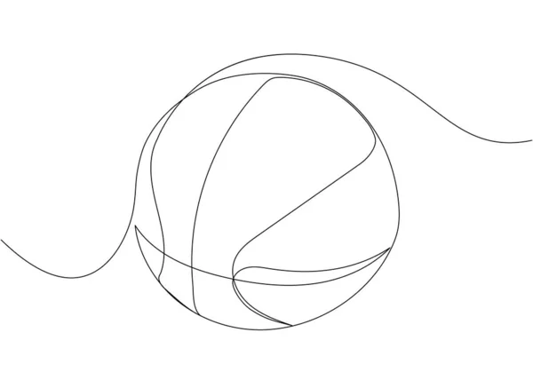 Basketball One Line Art Continuous Line Drawing Ball Sport Running — Stockvektor