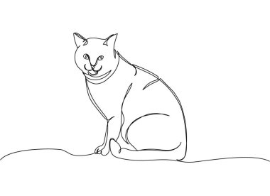 Ufaklık Kedi bir satır sanat eseri. Evcil hayvan, memeli, kedi yavrusu, safkan, cins, arkadaşlık, kedicik, arkadaş, soy ağacı, karakter çizimi.