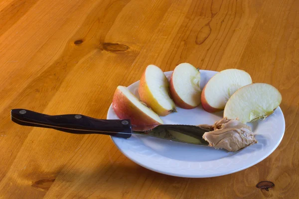 Apples and Peanut Butter — Stock Photo, Image
