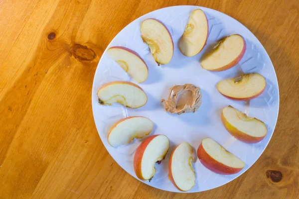 Apples and Peanut Butter — Stock Photo, Image