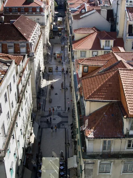 Flygfoto över Rua Augusta - Lissabon (Portugal) — Stockfoto