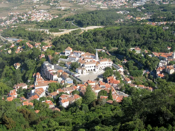 Vista aérea do Palácio Nacional de Sintra (Portugal ) — Fotografia de Stock