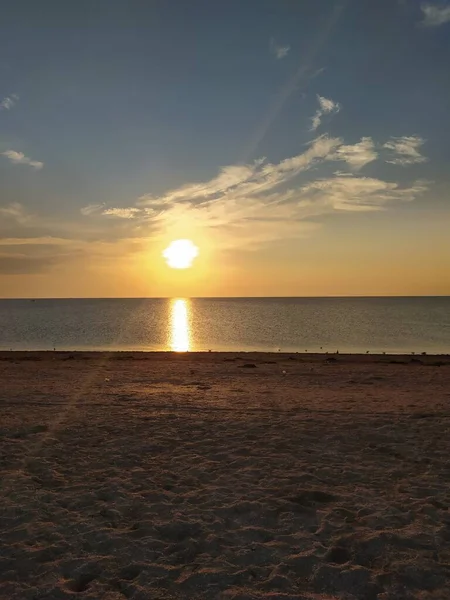 Der Sonnenaufgang Über Dem Asowschen Meer — Stockfoto