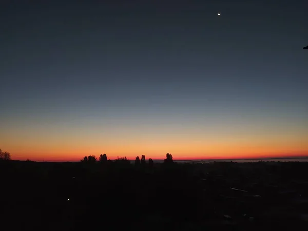 Der Blick Auf Den Schönen Sonnenuntergang — Stockfoto