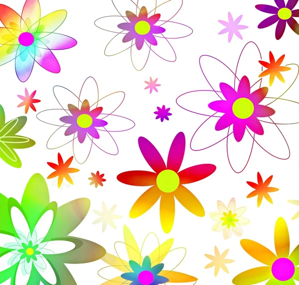 Floral 70's background — Stock Photo, Image