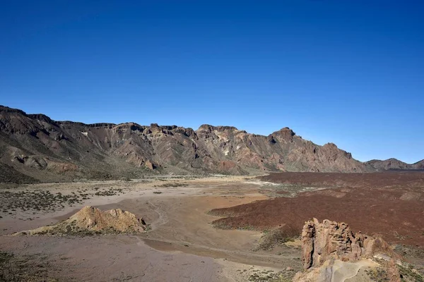 Vooruitlopers Van Vaste Lava Ucanca Flats Nationaal Park Teide Tenerife — Stockfoto