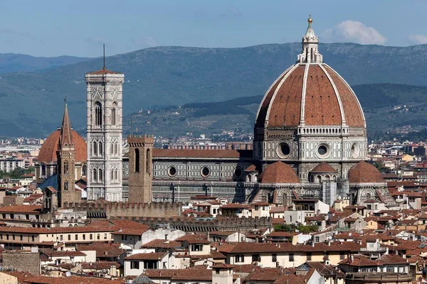 Kilátás Piazzale Michelangelo Santa Maria Del Fiore Katedrális Firenze Toszkána — Stock Fotó