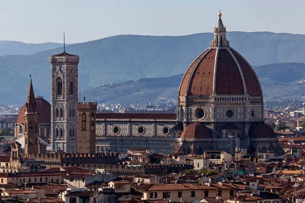 Kilátás Piazzale Michelangelo Santa Maria Del Fiore Dóm Székesegyház Firenze — Stock Fotó