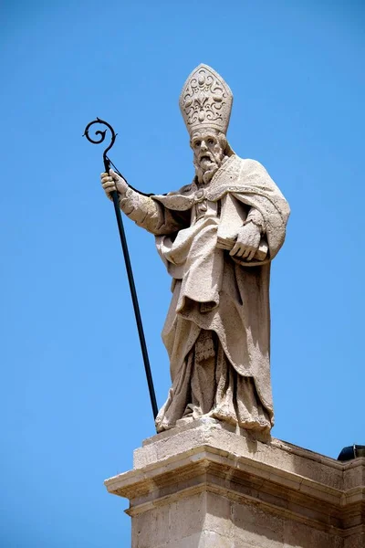 Statue Bishop San Marziano Saint Martianus Cathedral Santa Maria Delle — Stock Photo, Image