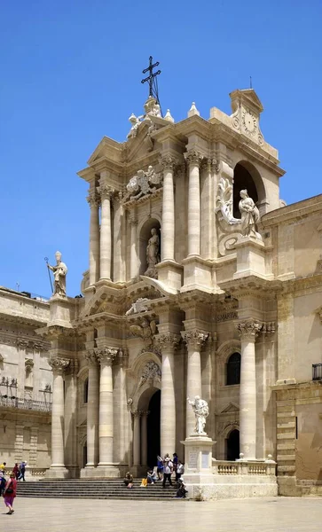 Католицизм Санта Мария Делле Колонна Провинция Сиракузы Сицилия Италия Европа — стоковое фото