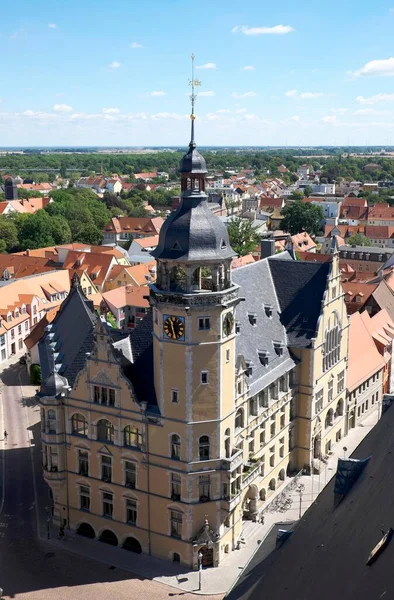 Paesaggio Urbano Con Municipio Kthen Sassonia Anhalt Germania Europa — Foto Stock