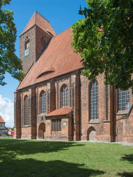 Igreja Paroquial Gótica São João Cidade Hanseática Werben Saxônia Anhalt — Fotografia de Stock