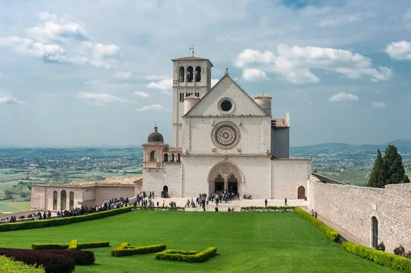 Basilika San Francesco Övre Basilika Assisi Umbrien Italien Europa — Stockfoto
