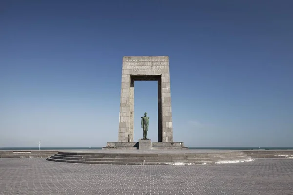 Leopold Denkmal Panne Belgische Küste Westflandern Flandern Belgien Europa — Stockfoto