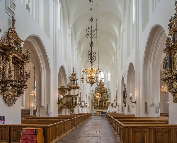 Peter Kilisesi Tarihi Şehir Merkezindeki Kilise Salon Malm Skandinav Sveç — Stok fotoğraf