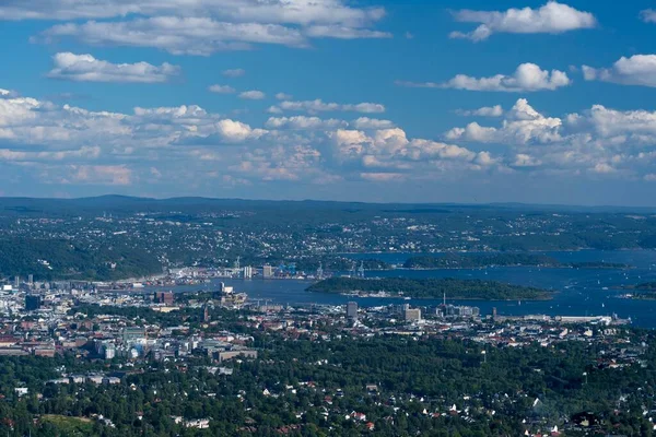 Uitzicht Vanuit Holmenkollen Oslo Noorwegen Europa — Stockfoto