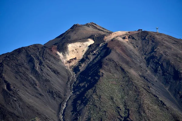 Svavelfyndigheter Och Linbana Vid Teide Pico Del Teide Mount Teide — Stockfoto
