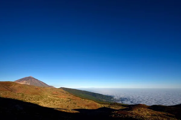 Passat Clouds Orotava Valley Mount Teide Teide National Park Tenerife — стоковое фото